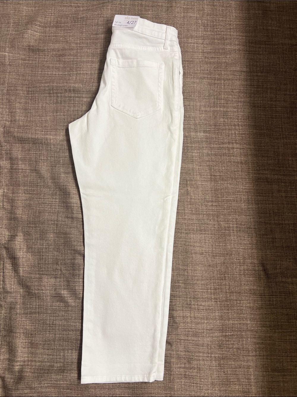 Ella Moss White Straight-Leg Women’s Jeans